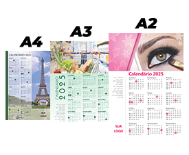 Calendário de parede FOLHA ÚNICA